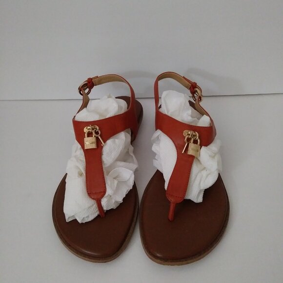 Michael Kors Brown T-Strap Sandals Size 9.5 M - Picture 9 of 13